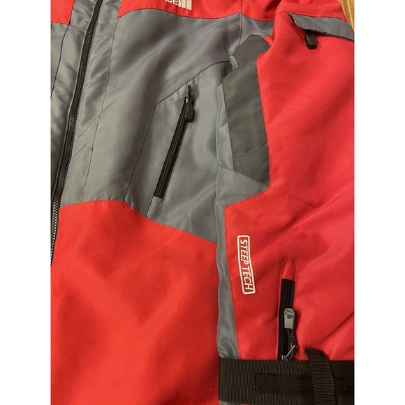 The North Face Steep Tech Jacket Coat Ski Snowboard Red Gray Size 3XL XXXL - Picture 2 of 7